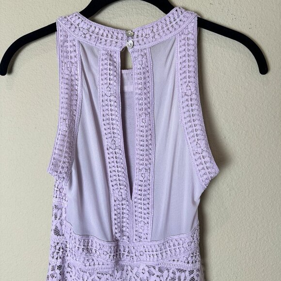 URBAN OUTFITTERS Kimchi Blue Lilac Lace Sheer Back BodyCon Lace Dress Size XS - Picture 7 of 10